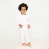 WHITE RIBBED LOUNGE SETS- UNISEX PYJAMAS