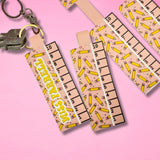DIY PENCIL TEACHER RULER | LEATHERETTE KEYRING CUT-OUTS