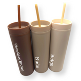 16 OZ Skinny Tumbler with Straw