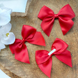 ITALIAN SATIN BOWS WITH ADHESIVE TAB - PACK OF 6