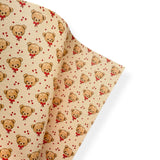 SWEET LITTLE RED BOW BEAR PREMIUM FAUX LEATHER FABRICS