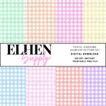 PASTEL GINGHAMS SEAMLESS PATTERN SET - Eliza Henri