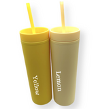 16 OZ Skinny Tumbler with Straw