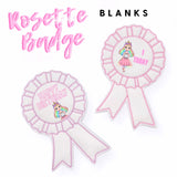 Rosette Blank Embroidered Feltie Badges