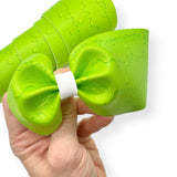 Green Slime Faux Leather Mega Bow Strips