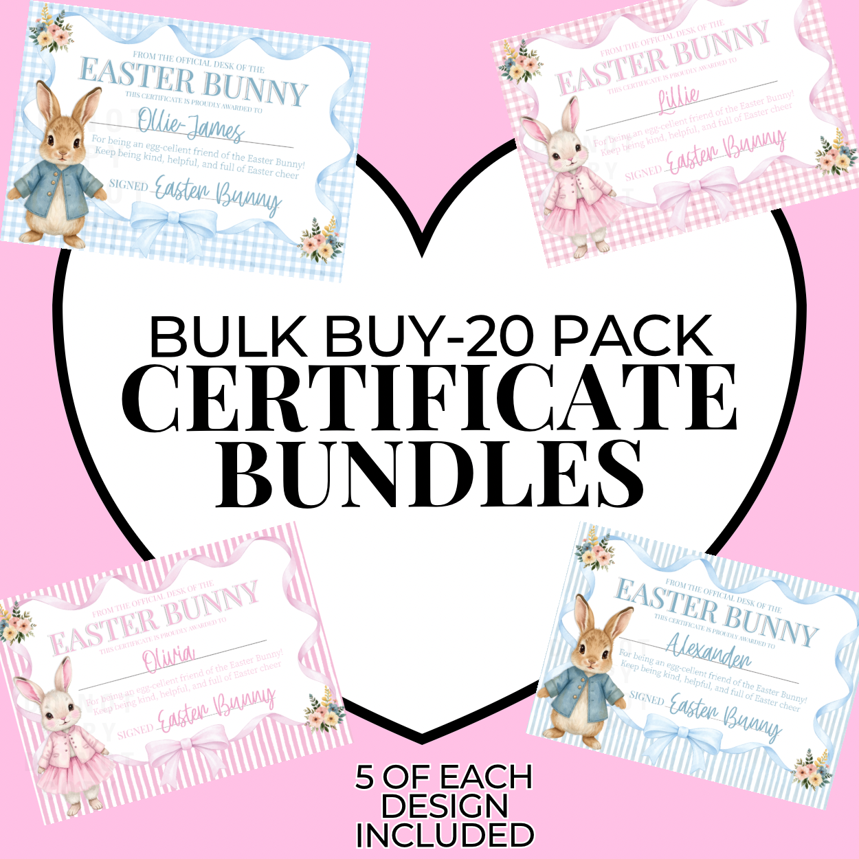 BULK BUY- EASTER CERTIFICATE- 20 PACK - Eliza Henri