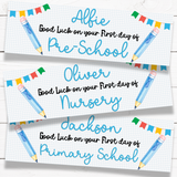 BACK TO SCHOOL BLUE PENCIL BANNERS | UV PRINTED PVC | 77CM X 25CM