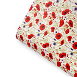 Reddest Poppy Premium Faux Leather Fabric