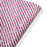 PINK STRIPEY CHUNKY GLITTER FABRIC