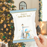 DIY TREAT PACKET- BLUE NORTH POLE BEAR MAGICAL TREATS