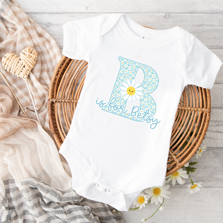 CUSTOM DTF TRANSFER - DAISY FACE ALPHABET & 'IS FOR NAME'
