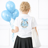 CUSTOM DTF TRANSFER- BLUE DISCO BALL- SCHOOL LEAVERS 2026