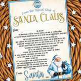 BLUE LETTER FROM SANTA - 2025 STANDARD EDITION- A4 PREMIUM CARD