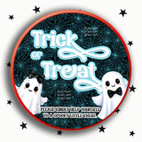 TRICK OR TREAT- BLUE GHOST | CHOCOLATE TUB DECALS