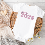 DTF TRANSFER - BORN IN 2025- PINK- EMBROIDERY EFFECT