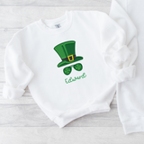 CUSTOM DTF TRANSFER - ST PATRICKS- IRISH COOL DUDE- EMBROIDERY EFFECT