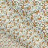 BLOOM BUNNY MEADOW CANVAS LUX PREMIUM PRINTED FABRIC- 3 SIZES