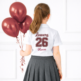 CUSTOM DTF TRANSFER- DIAMONTE EFFECT - SCHOOL LEAVERS 2026- BURGUNDY