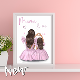 Mama & Me Girly Premium Card or Canvas Prints