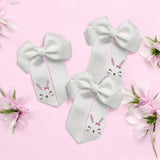 DTF MINI BOW TRANSFERS- BUNNY FACE PINK