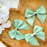 ITALIAN SATIN BOWS WITH ADHESIVE TAB - PACK OF 6