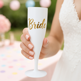 WHITE CHAMPAGNE FLUTES- SINGLE OR PACK OF 10