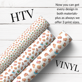 KAWAII CAPYBARA | PATTERNED HTV & SELF ADHESIVE VINYL