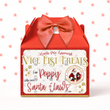 CAT NICE LIST - SANTA PAWS 🐾- TREAT BOX LABELS- UV DECAL
