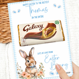 EASTER BUNNY BLUE GINGHAM GALAXY BOARDS- PREMIUM CARD