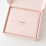 CREAM COQUETTE BOW CUSTOM CUT SOLVENT STICKER- GLOSSY OR MATTE