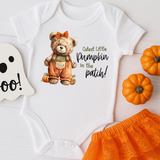 CUSTOM DTF TRANSFER | CUTEST PUMPKIN IN THE PATCH BEAR WITH BOW