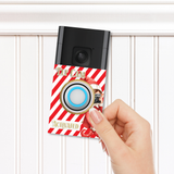 DOORBELL STICKER - RING 2ND GEN- STRIPEY ELF CAM- DECAL