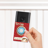 DOORBELL STICKER - RING 2ND GEN- CUTE GLITTER ELF CAM- DECAL