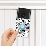 DOORBELL STICKER - RING 2ND GEN- HAUNTED HOUSE WITCH GHOST- UV DECAL