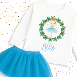 DTF TRANSFER | BLUE- BALLERINA WREATH