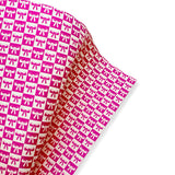 PINK BOW CHECK PREMIUM FAUX LEATHER FABRICS