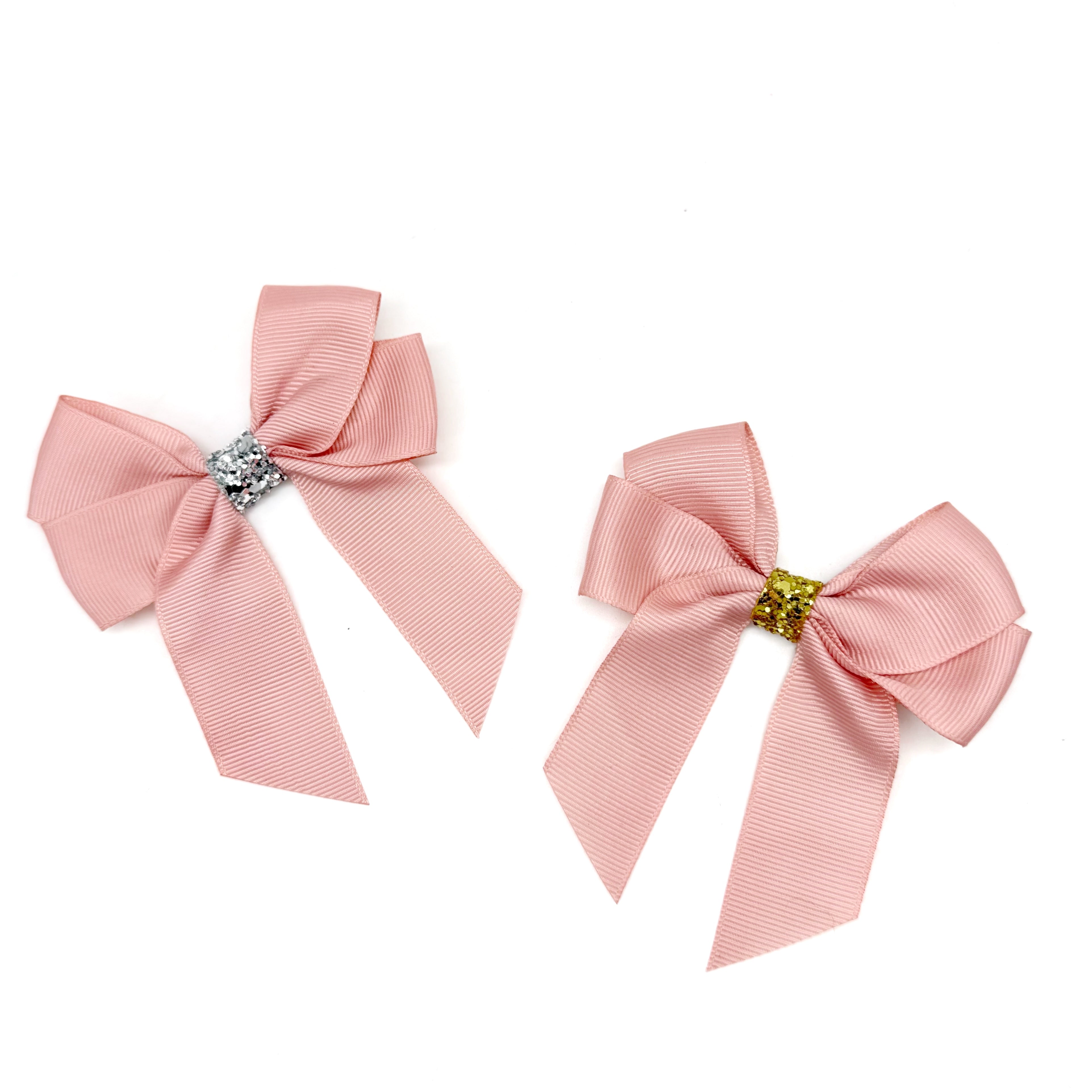 DUSKY GLITTER GROSGRAIN 4” RIBBON BOW - Eliza Henri