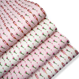 MAMA’S FLOWERS PINK PREMIUM FAUX LEATHER FABRICS