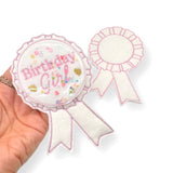 Rosette Blank Embroidered Feltie Badges