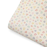 Rainbow Hearts Multi-directional Premium Faux Leather Fabric