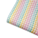 RAINBOW HEARTS CHECK | PREMIUM FAUX LEATHER FABRICS