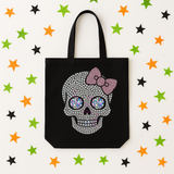 DTF TRANSFER | PRETTY BOW SKULL RHINESTONES