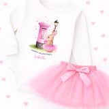 DTF TRANSFER | HAPPY VALENTINES- PINK BUNNY MAIL