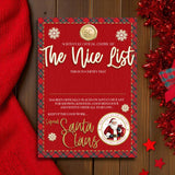 NICE LIST CERTIFICATES - TARTAN EDITION 2025- A4 PREMIUM CARD