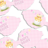PINK EASTER CHICK 3.5” | PRE CUT DIY HAIR BOW LOOPS - Eliza Henri