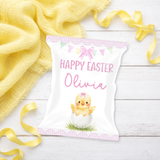 EASTER- DIY TREAT PACKET- EASTER CHICK PINK GINGHAM