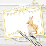 EASTER- DUCK BUNNY- PREMIUM LEATHERETTE PLACEMAT