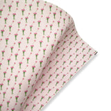 MAMA’S FLOWERS PINK PREMIUM FAUX LEATHER FABRICS