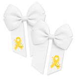 DTF MINI BOW TRANSFERS- YELLOW RIBBON ENDO AWARENESS - PACK OF 3