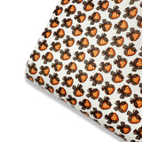 Leopard Bow Pumkins Premium Faux Leather Fabric